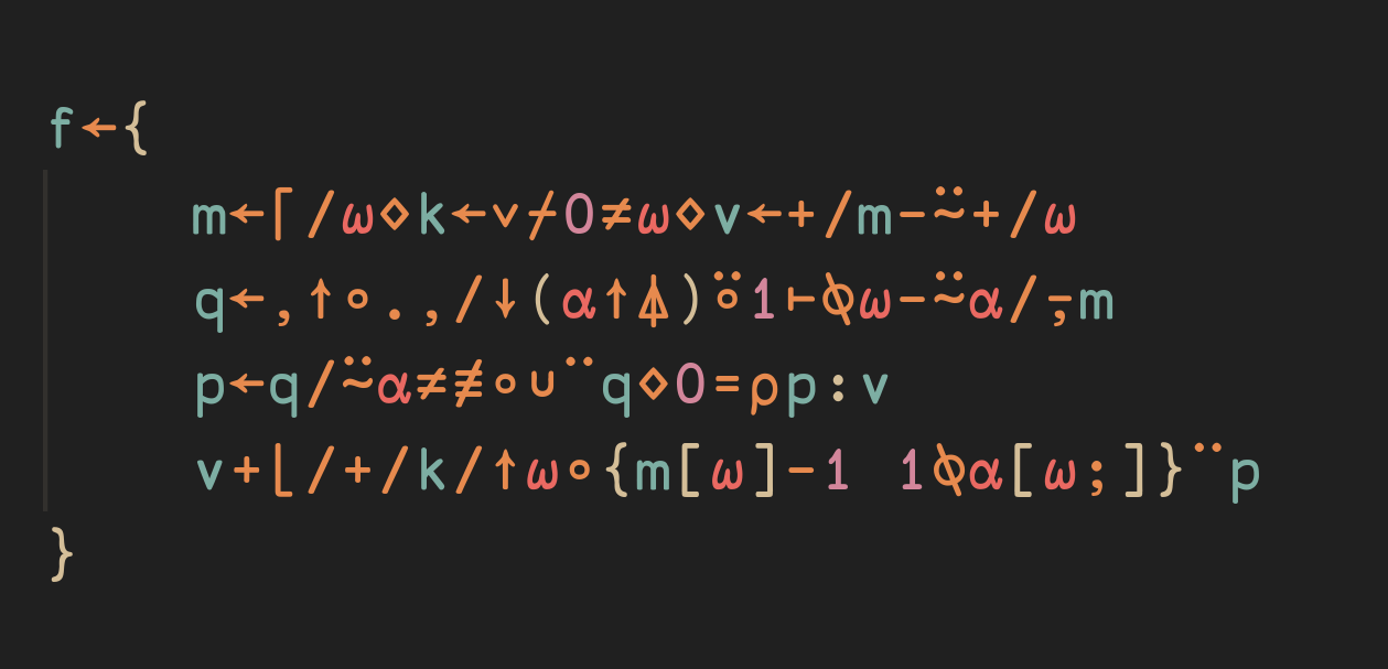 Matrix Rearrangements - solving a problem with APL.